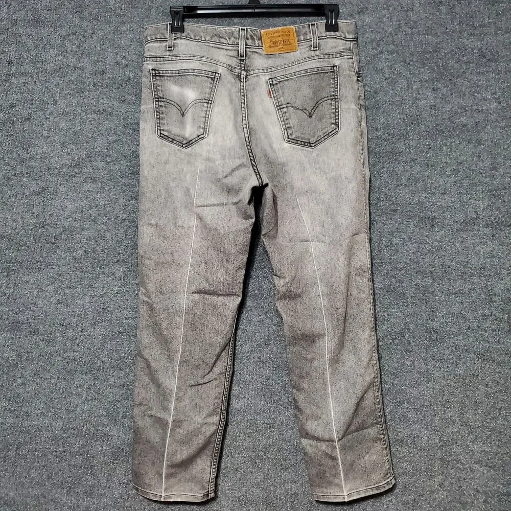 Vintage Levi's 540 Jeans Mens 36 Gray Acid Wash Denim Relaxed Fit 90s Brown Tag